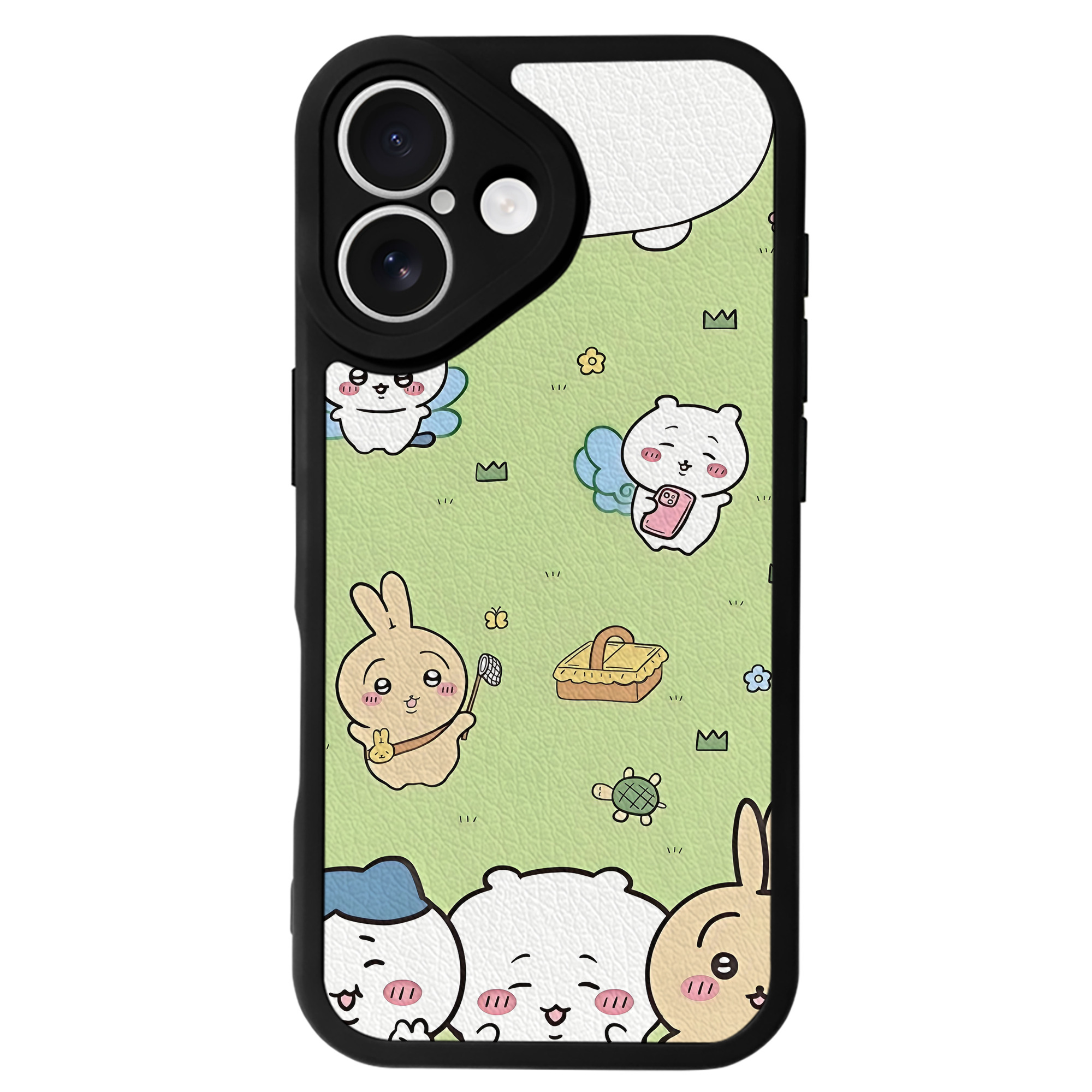 （画像用） ちいかわ Chii-kawa 【iPhone 16シリーズ対応】シリコンスマホケース（レザー調） 材質：シリコン